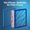 imageFiltrete 20x25x4 Refillable Air Filter replacement MPR 1000 MERV 11 Allergen Defense 2 Pack use with reusable air filter frame of Filtrete Refillable Air Filter Kit 20x25x4 for HVAC Furnace AC