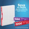 imageFiltrete 20x25x4 Refillable Air Filter replacement MPR 1000 MERV 11 Allergen Defense 2 Pack use with reusable air filter frame of Filtrete Refillable Air Filter Kit 20x25x4 for HVAC Furnace AC