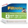 imageFiltrete 20x23x1 AC Furnace Air Filter MPR 700 MERV 8 Tough on Pollen Easy on Airflow 3Month Pleated 1Inch Electrostatic Air Cleaning Filter 4Pack Actual Size 1969 x 2269 x 081 inWhite