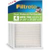 imageFiltrete 20x23x1 AC Furnace Air Filter MPR 700 MERV 8 Tough on Pollen Easy on Airflow 3Month Pleated 1Inch Electrostatic Air Cleaning Filter 4Pack Actual Size 1969 x 2269 x 081 inWhite