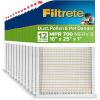 imageFiltrete 16x25x1 AC Furnace Air Filter MPR 700 MERV 8 Tough on Pollen Easy on Airflow 3Month Pleated 1Inch Electrostatic Air Cleaning Filter 12Pack Actual Size 1568 x 2456 x 078 in