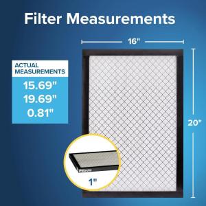imageFiltrete 16x20x1 AC Furnace Air Filter MERV 14 MPR 2500 Premium Ultra Fine Particle 3Month Pleated 1Inch Electrostatic Air Cleaning Filter 2Pack Actual Size 1569 x 1969 x 081 in