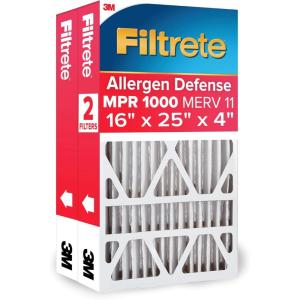 imageFiltrete MPR 1000 Electrostatic Air Filter 20 in x 25 in x 4 in 508 cm x 635 cm x 101 cm16x25x4