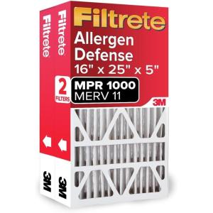 imageFiltrete MPR 1000 Electrostatic Air Filter 20 in x 25 in x 4 in 508 cm x 635 cm x 101 cm16x25x5