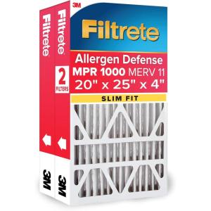 imageFiltrete MPR 1000 Electrostatic Air Filter 20 in x 25 in x 4 in 508 cm x 635 cm x 101 cm20x25x4 SlimFit