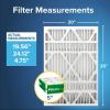 imageFiltrete 20x25x6 AC Furnace Air Filter MPR 700 MERV 8 Fits AprilAire ampamp SpaceGard Capture Dust Pollen ampamp Pet Dander Reduction 2Pack Actual Size 1975 x 2425 x 6 in20x25x5