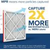imageFiltrete 25x25x1 AC Furnace Air Filter MERV 11 MPR 1000 Micro Allergen Defense 3Month Pleated 1Inch Electrostatic Air Cleaning Filter 2 Pack Actual Size 24688 x 24688 x 0813 in