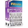 imageFiltrete 20x25x6 AC Furnace Air Filter MPR 1550 MERV 12 Fits Honeywell CERTIFIED Asthma ampamp Allergy Friendly Electrostatic Air Cleaning Filter 2Pack Actual Size 1975x2425x6 in