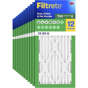 image:imageFiltrete 20x25x2 Air Filter MERV 8 MPR 700 Dust Pollen amp Pet Dander 3Month AC and Furnace Filters Cleaner Air Reliable Airflow 12 HVAC Filters Actual Size 195 x 245 x 175 in12x24x2