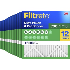 image:imageFiltrete 20x25x2 Air Filter MERV 8 MPR 700 Dust Pollen amp Pet Dander 3Month AC and Furnace Filters Cleaner Air Reliable Airflow 12 HVAC Filters Actual Size 195 x 245 x 175 in16x16x2