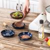 imageCeramic Spoon Ladle Rest Coffee  VICRAYS Kitchen Stove Spoon Holder Spatula Cooking Accessories Farmhouse Utensil Rest Stove Spatula Decor for Countertop  Dishwasher Safe 52 Inches Blue Set of 4