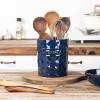 imageVicrays 2Piece Ceramic Kitchen Utensil Holder Butter Dish Keeper Container with Knife for Stove Top and Countertop