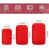 imageVicrays Ceramic Rectangle Serving Platters  14quot 12quot 10quot Porcelain Serving Trays Plates for Party BBQ Appetizers Sushi Dessert  Microwave Oven and Dishwasher Safe  Set of 3 RedRed