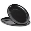 imagevicrays Serving Platter Ceramic Tray Plates Extra Large Oval 145 Inch Porcelain Dinner Plates Long Serving Dish Set Entertaining Party Restaurant Food Meat Sushi Fish Turkey PlatterBright Black