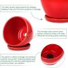 imagevicrays Ceramic Plant Pots Indoor  65 Inch Planter Pot with Drainage Hole and Saucer for Succulent Orchid Flower Herbs Cactus  Ideal for Gardening Home Desktop Office Decor  RedRed