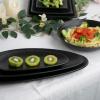 imagevicrays Large Oval Serving Platters 16quot14quot10quot Porcelain Serving Platters for Party BBQStackable Serving Trays Serving Plates for Appetizers Sushi Restaurant Dessert Set of 3 BlueBlack