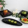 imagevicrays Large Oval Serving Platters 16quot14quot10quot Porcelain Serving Platters for Party BBQStackable Serving Trays Serving Plates for Appetizers Sushi Restaurant Dessert Set of 3 BlueBlack