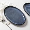 imagevicrays Serving Platter Ceramic Tray Plates Extra Large Oval 145 Inch Porcelain Dinner Plates Long Serving Dish Set Entertaining Party Restaurant Food Meat Sushi Fish Turkey PlatterBlue