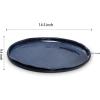 imagevicrays Serving Platter Ceramic Tray Plates Extra Large Oval 145 Inch Porcelain Dinner Plates Long Serving Dish Set Entertaining Party Restaurant Food Meat Sushi Fish Turkey PlatterBlue