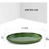 imagevicrays Serving Platter Ceramic Tray Plates Extra Large Oval 145 Inch Porcelain Dinner Plates Long Serving Dish Set Entertaining Party Restaurant Food Meat Sushi Fish Turkey PlatterGreen
