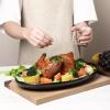 imagevicrays Serving Platter Ceramic Tray Plates Extra Large Oval 145 Inch Porcelain Dinner Plates Long Serving Dish Set Entertaining Party Restaurant Food Meat Sushi Fish Turkey PlatterBright Black