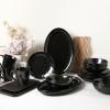 imagevicrays Serving Platter Ceramic Tray Plates Extra Large Oval 145 Inch Porcelain Dinner Plates Long Serving Dish Set Entertaining Party Restaurant Food Meat Sushi Fish Turkey PlatterBright Black