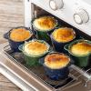 imageCreme Brulee Ramekins Ceramic Bowls  VICRAYS Mini Custard Cups 6 oz oven Safe Bowls Souffle Dishes for Baking Individual Casserole Dipping Sauce Pioneer Woman Bakeware Set of 6 GreenGreen