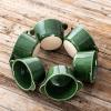 imageCreme Brulee Ramekins Ceramic Bowls  VICRAYS Mini Custard Cups 6 oz oven Safe Bowls Souffle Dishes for Baking Individual Casserole Dipping Sauce Pioneer Woman Bakeware Set of 6 GreenGreen
