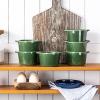 imageCreme Brulee Ramekins Ceramic Bowls  VICRAYS Mini Custard Cups 6 oz oven Safe Bowls Souffle Dishes for Baking Individual Casserole Dipping Sauce Pioneer Woman Bakeware Set of 6 GreenGreen