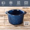 imageCreme Brulee Ramekins Ceramic Bowls  VICRAYS Mini Custard Cups 6 oz oven Safe Bowls Souffle Dishes for Baking Individual Casserole Dipping Sauce Pioneer Woman Bakeware Set of 6 GreenBlue