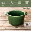 imageCreme Brulee Ramekins Ceramic Bowls  VICRAYS Mini Custard Cups 6 oz oven Safe Bowls Souffle Dishes for Baking Individual Casserole Dipping Sauce Pioneer Woman Bakeware Set of 6 GreenGreen
