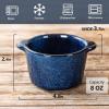 imageCreme Brulee Ramekins Ceramic Bowls  VICRAYS Mini Custard Cups 6 oz oven Safe Bowls Souffle Dishes for Baking Individual Casserole Dipping Sauce Pioneer Woman Bakeware Set of 6 GreenBlue
