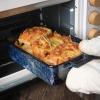 imageVICRAYS Ceramic Bakeware Set Porcelain Rectangular Lasagna Pans Casserole Dish Set for Baking Cooking Kitchen Cake Dinner Banquet and Daily Use 3 PCS 15 x 85 InchesBlueBlue