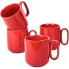 imagevicrays Ceramic Coffee Mug Set  18 Ounce Large Stoneware Mug for Men Women  Unique Glazed Porcelain Mugs with Handle for Coffee Latte Tea Milk Cocoa  Set of 4 BlueRed