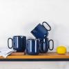 imagevicrays Ceramic Coffee Mug Set  18 Ounce Large Stoneware Mug for Men Women  Unique Glazed Porcelain Mugs with Handle for Coffee Latte Tea Milk Cocoa  Set of 4 BlueStarry Blue