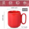 imagevicrays Ceramic Coffee Mug Set  18 Ounce Large Stoneware Mug for Men Women  Unique Glazed Porcelain Mugs with Handle for Coffee Latte Tea Milk Cocoa  Set of 4 BlueRed