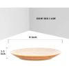 imagevicrays Ceramic Dessert Salad Plates 8 Inch Set of 6 Round Microwave Oven and Dishwasher Safe Scratch Resistant Porcelain Fluted Suitable for Snacks Appetizer Home Restaurant Cherry RedBeige