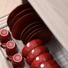 imagevicrays Ceramic Dessert Salad Plates 8 Inch Set of 6 Round Microwave Oven and Dishwasher Safe Scratch Resistant Porcelain Fluted Suitable for Snacks Appetizer Home Restaurant Cherry RedCherry Red