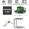 imagevicrays Ceramic Espresso Coffee Cups Set 4 oz Porcelain Espresso Cups with Saucers Spoons and Metal Stand for Tea Cafe Cappuccino Latte  Set of 6  BlueGreen