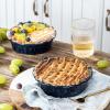 imagevicrays Ceramic Pie Pan for Baking  55 inch Small Pie Plates Deep Dish Round Pot Casserole Mini Serving Bowl Microwave Oven Safe for Dessert Apple Pie Cake Tart Pizza Set of 6  BlueBlue