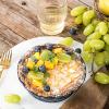 imagevicrays Ceramic Pie Pan for Baking  55 inch Small Pie Plates Deep Dish Round Pot Casserole Mini Serving Bowl Microwave Oven Safe for Dessert Apple Pie Cake Tart Pizza Set of 6  BlueBlue