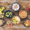 imagevicrays Ceramic Pie Pan for Baking  55 inch Small Pie Plates Deep Dish Round Pot Casserole Mini Serving Bowl Microwave Oven Safe for Dessert Apple Pie Cake Tart Pizza Set of 6  BlueBlue