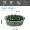 imagevicrays Ceramic Pie Pan for Baking  55 inch Small Pie Plates Deep Dish Round Pot Casserole Mini Serving Bowl Microwave Oven Safe for Dessert Apple Pie Cake Tart Pizza Set of 6  BlueGreen
