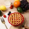 imagevicrays Ceramic Pie Pan for Baking  55 inch Small Pie Plates Deep Dish Round Pot Casserole Mini Serving Bowl Microwave Oven Safe for Dessert Apple Pie Cake Tart Pizza Set of 6  BlueRed