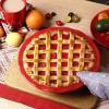 imagevicrays Ceramic Pie Pan for Baking  9 inch Pie Plate Round Fluted and Deep Pie Dish for Tart Pizza Apple Pie Quiche Pot Pies Cake  Reactive Glaze Starry BlueScarlet Red