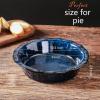 imagevicrays Ceramic Pie Pan for Baking  9 inch Pie Plate Round Fluted and Deep Pie Dish for Tart Pizza Apple Pie Quiche Pot Pies Cake  Reactive Glaze Starry BlueBlue