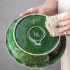 imagevicrays Ceramic Pie Pan for Baking  9 inch Pie Plate Round Fluted and Deep Pie Dish for Tart Pizza Apple Pie Quiche Pot Pies Cake  Reactive Glaze Starry BlueGreen