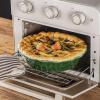 imagevicrays Ceramic Pie Pan for Baking  9 inch Pie Plate Round Fluted and Deep Pie Dish for Tart Pizza Apple Pie Quiche Pot Pies Cake  Reactive Glaze Starry BlueGreen