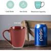 imagevicrays Coffee Mug Set 12 Ounce Ceramic Mug for Men Women Unique Glazed Mugs with Handle for Coffee Tea Milk Cocoa Cereal  Set of 6 BlackCherry Red