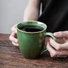 imagevicrays Coffee Mug Set 12 Ounce Ceramic Mug for Men Women Unique Glazed Mugs with Handle for Coffee Tea Milk Cocoa Cereal  Set of 6 BlackGreen
